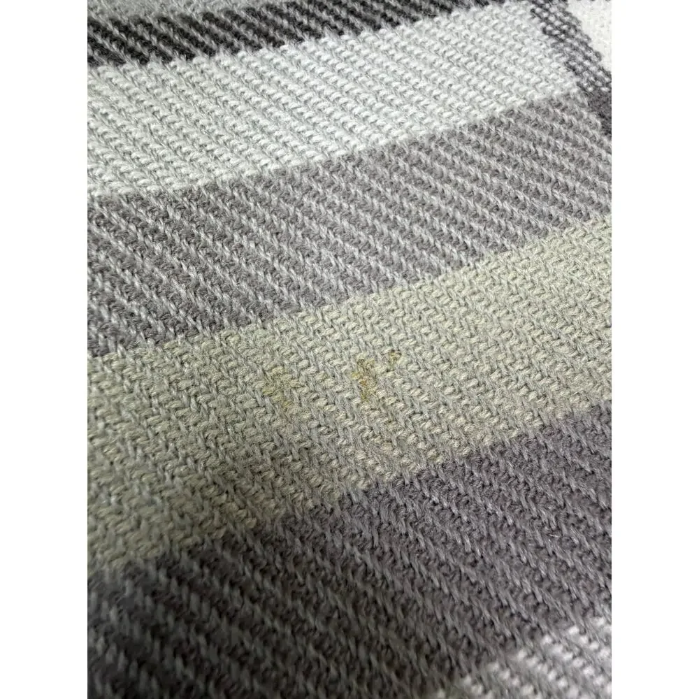 Pottery Barn Gray Plaid Throw Blanket